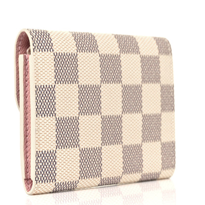 Louis Vuitton Damier Azur Rosalie Coin Purse Rose Ballerine 3 of 9
