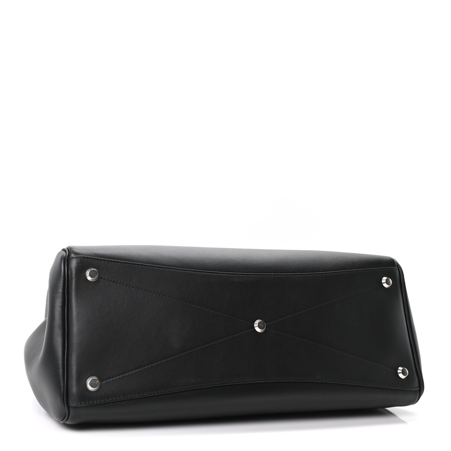 Smooth Calfskin Large Bel Air Carry All Bag Black