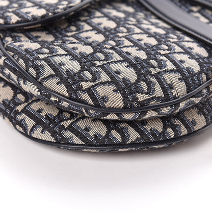 Christian Dior Oblique Saddle Bag Blue 9 of 10