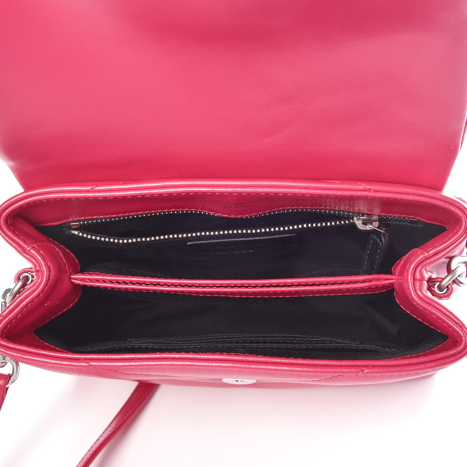 Saint Laurent Calfskin Y Quilted Monogram Toy Loulou Crossbody Bag Freesia 5 of 9