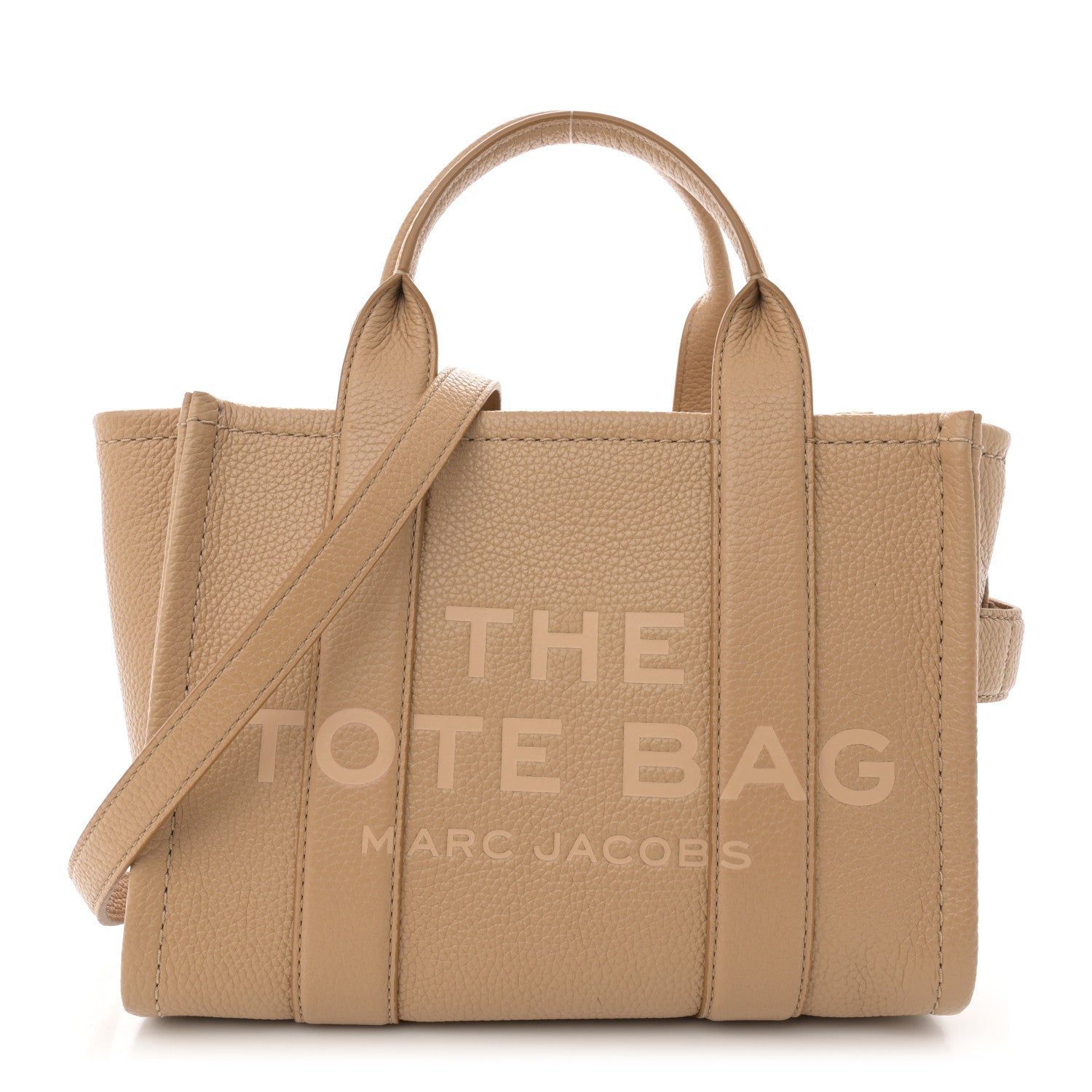 Marc Jacobs Grained Calfskin Small The Tote Camel 1 of 12