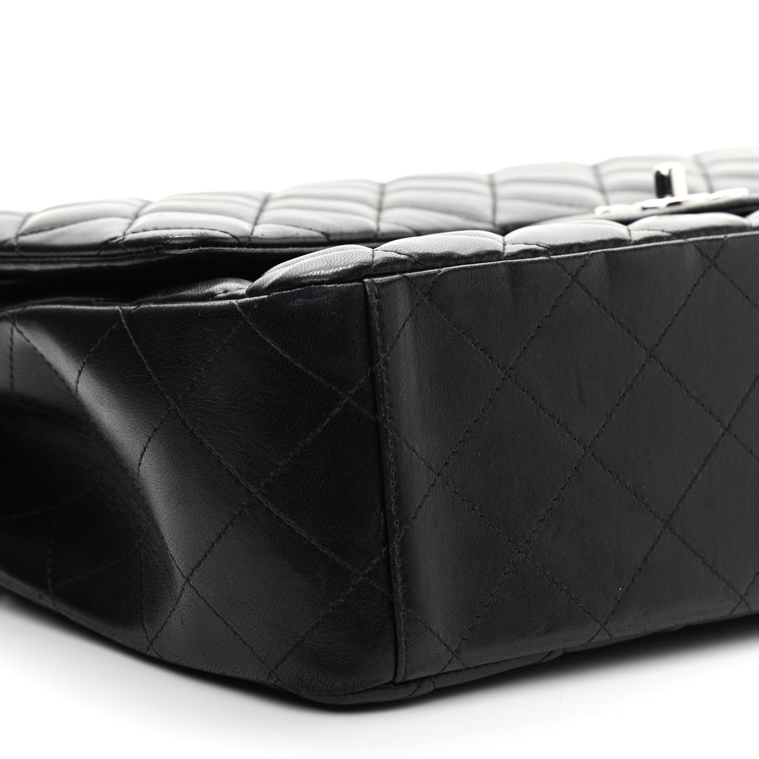 Chanel Lambskin Quilted Maxi Double Flap Black 9 of 14