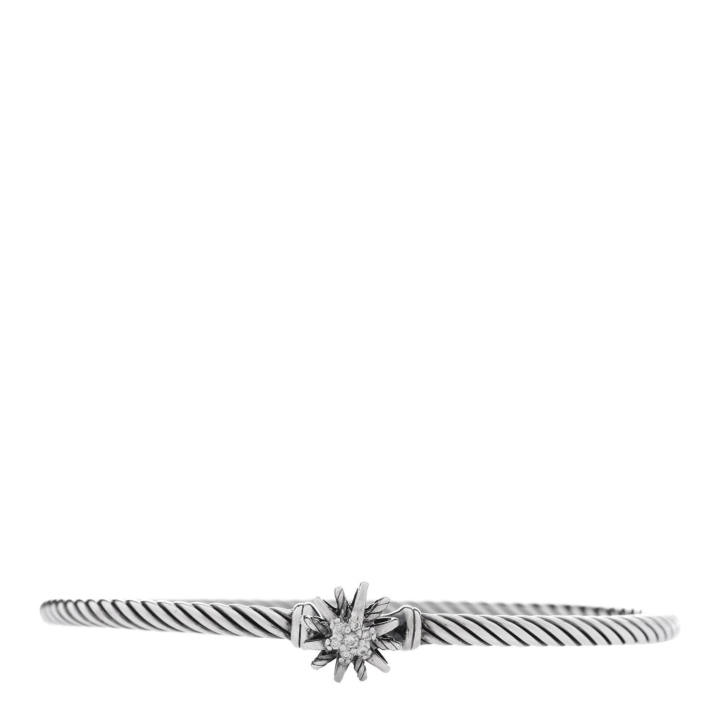 Sterling Silver Diamond Starburst Bracelet