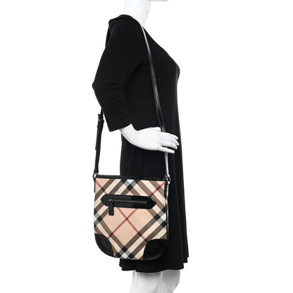 Burberry Patent Nova Check Dryden Crossbody Bag Black 2 of 18