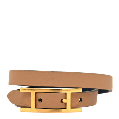 Hermes Swift Behapi Double Tour Bracelet T1 Bleu Encre Chai 1 of 4
