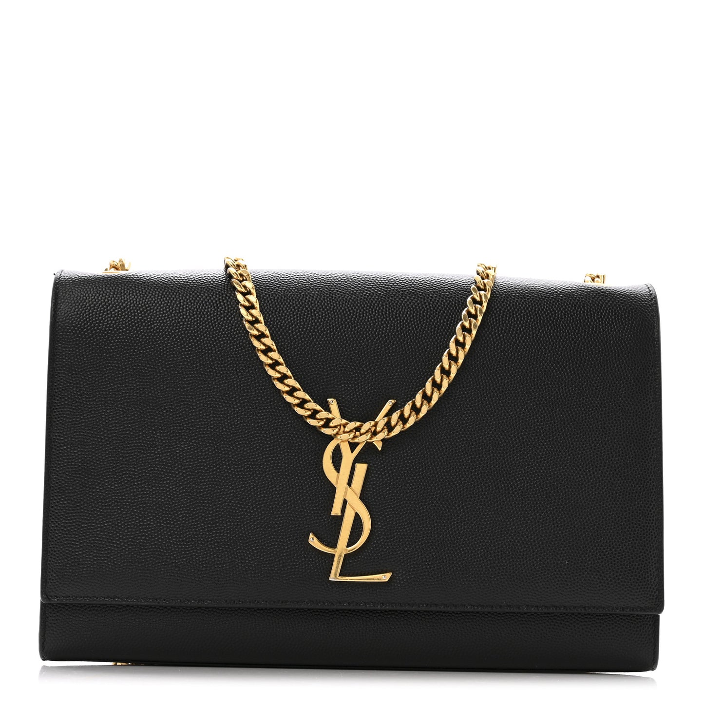 Grain De Poudre Medium Classic Monogram Kate Satchel Black