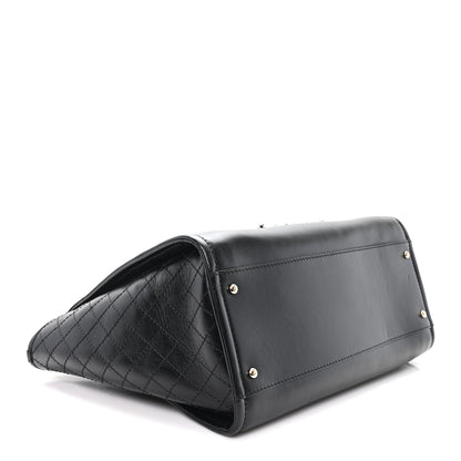 Chanel Calfskin Tweed Medium Deauville Tote Black Multicolor 4 of 12