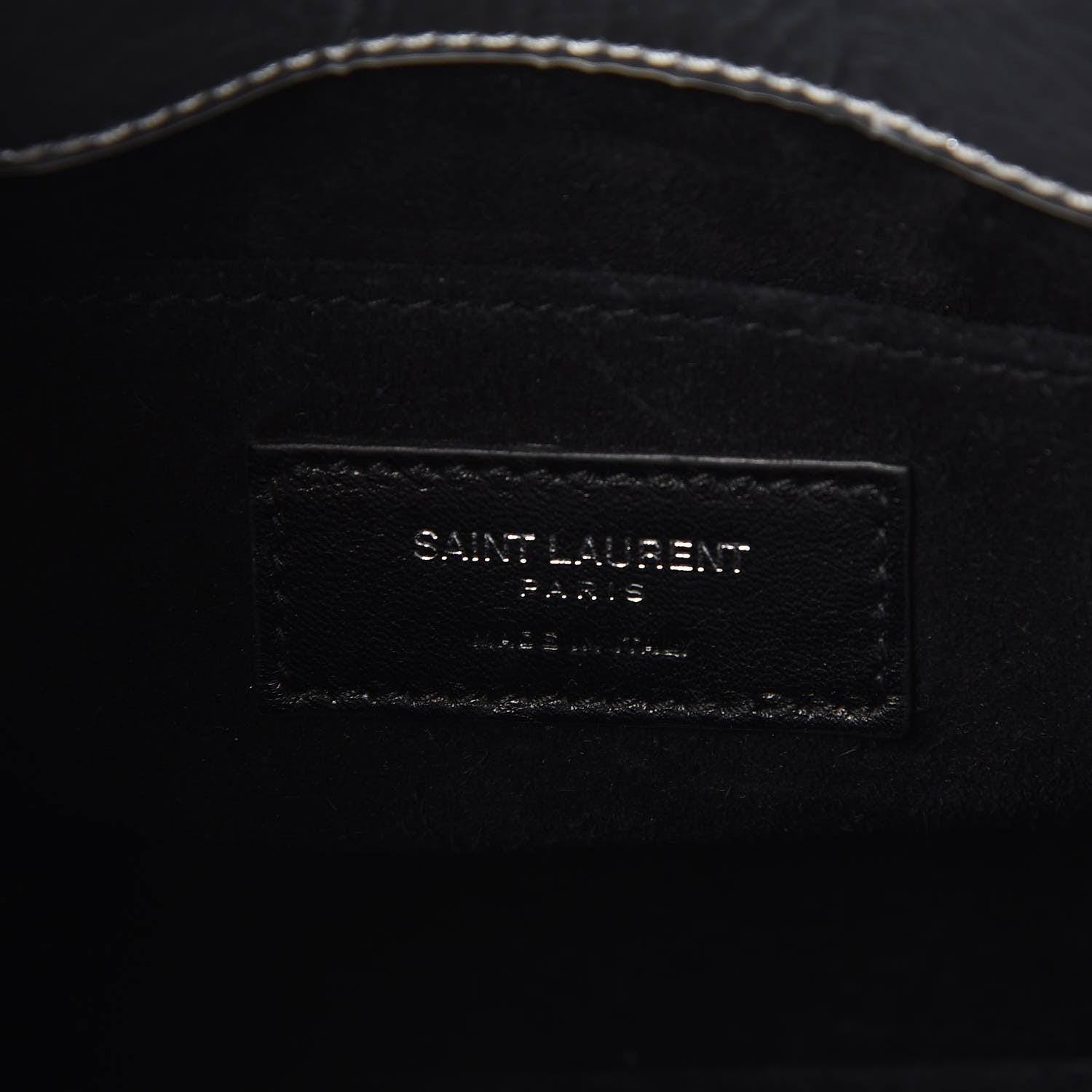 Saint Laurent Metallic Crinkled Calfskin Nano Supple Sac De Jour Silver 6 of 7