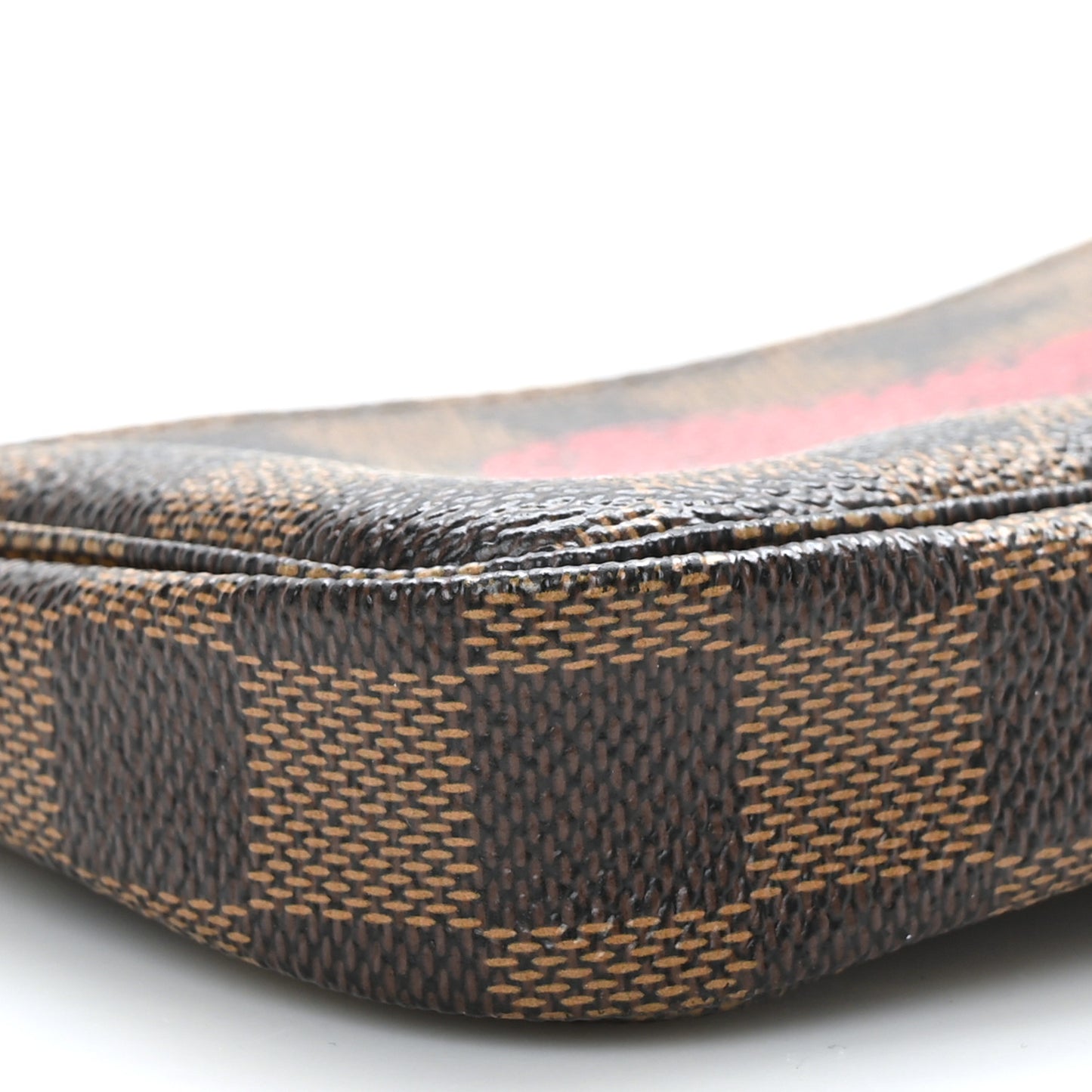 Damier Ebene Complice Trunks and Bags Mini Pochette Accessories Red