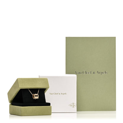 Van Cleef & Arpels 18K Yellow Gold Diamond Small Perlee Clovers Pendant Necklace 5 of 5