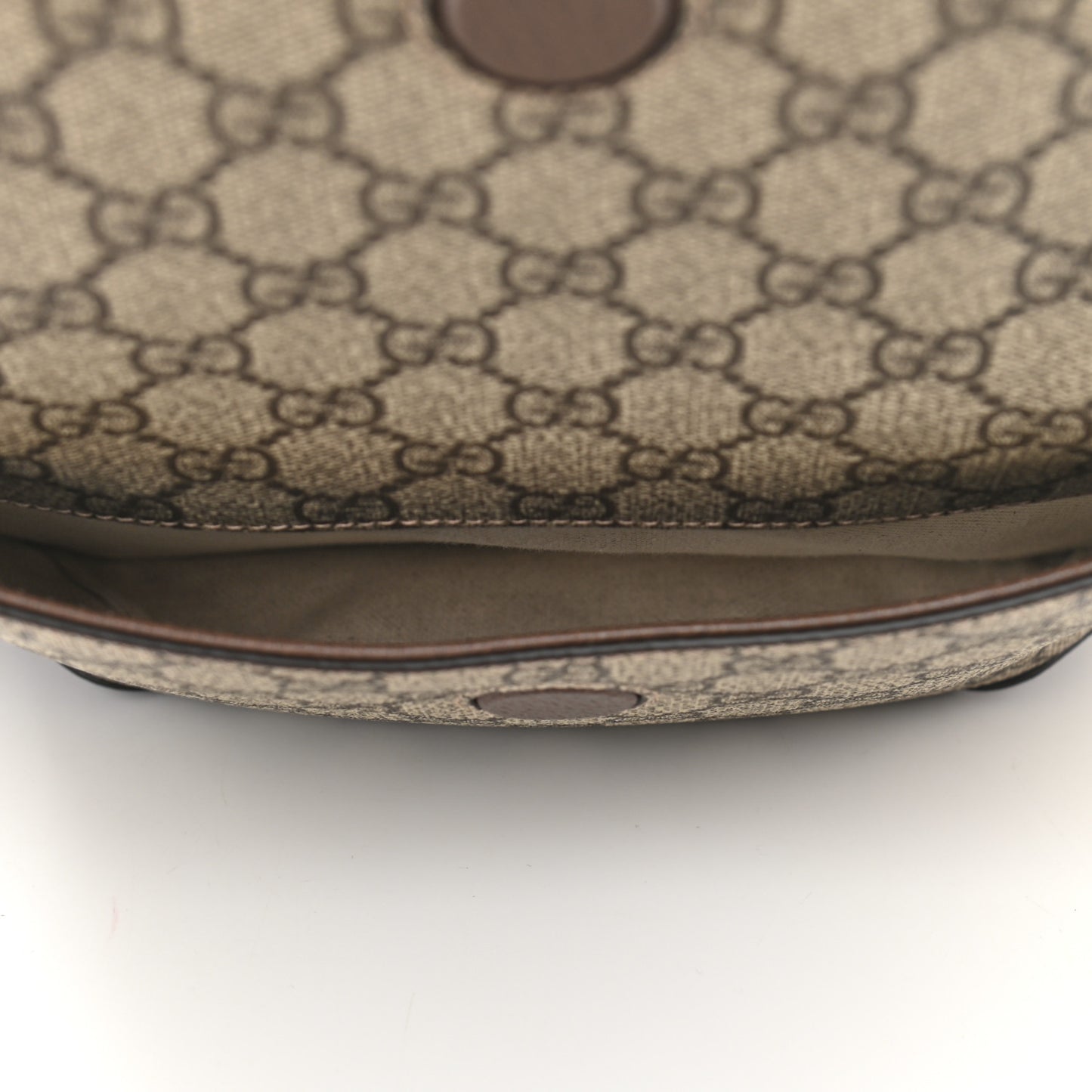 GG Supreme Monogram Web Small Neo Vintage Double Flap Messenger Bag Beige New Acero