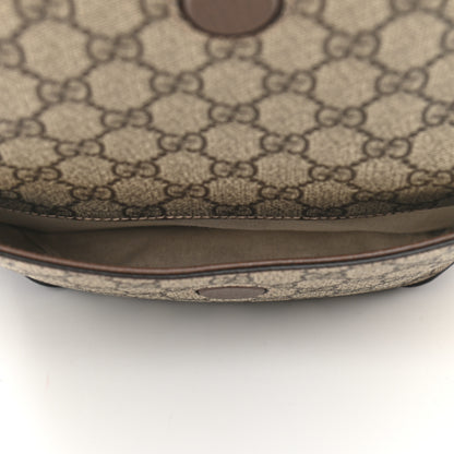 Gucci GG Supreme Monogram Web Small Neo Vintage Double Flap Messenger Bag Beige New Acero 6 of 10