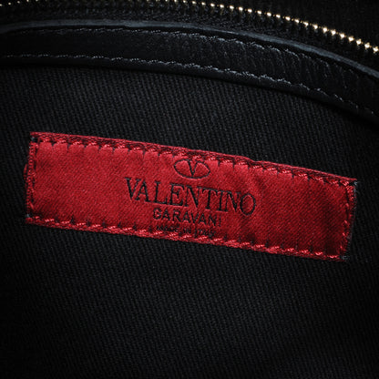 Valentino Garavani Vitello Rockstud Shopper Tote Black 6 of 7