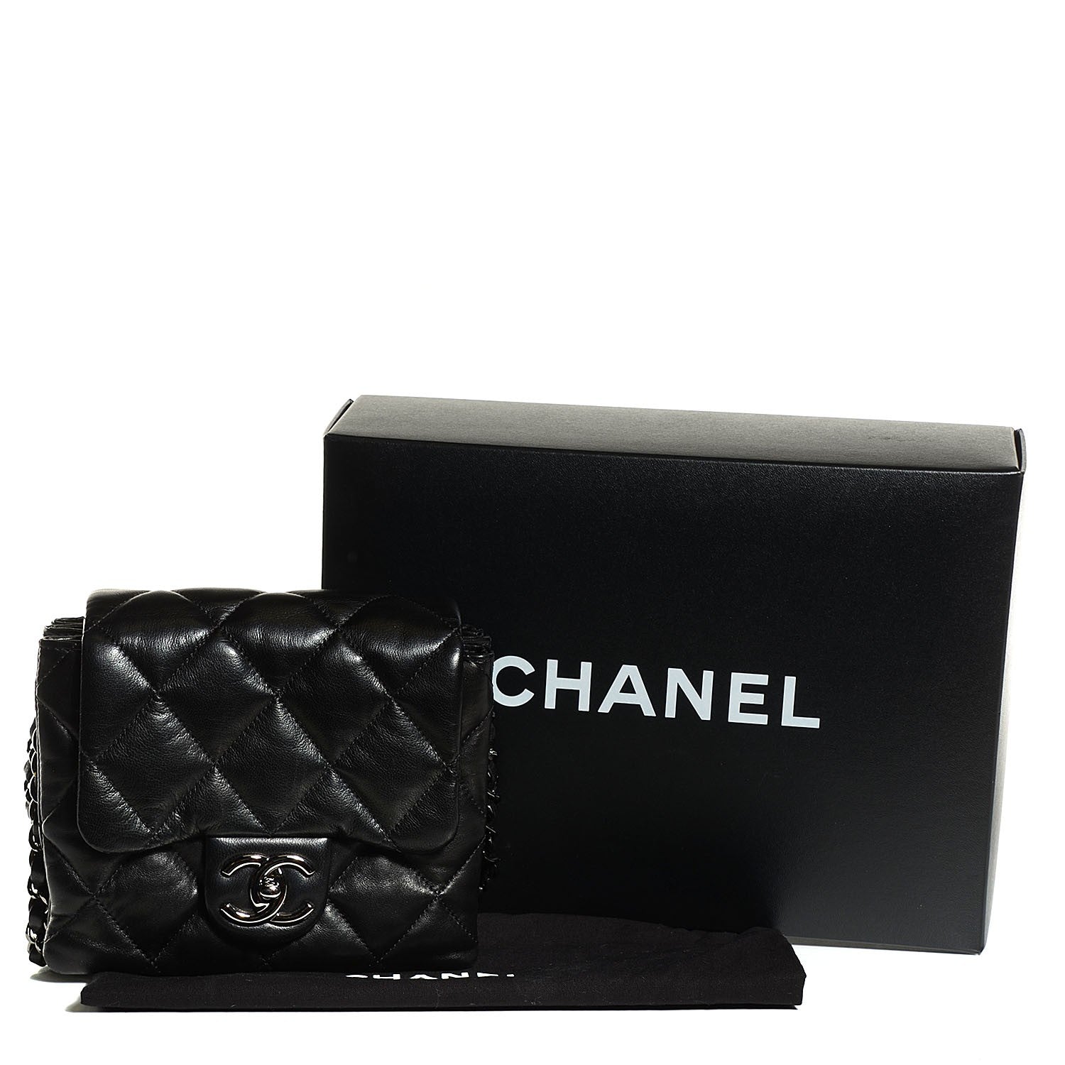 Chanel Lambskin Quilted Mini Chanel 3 Flap Black 5 of 10