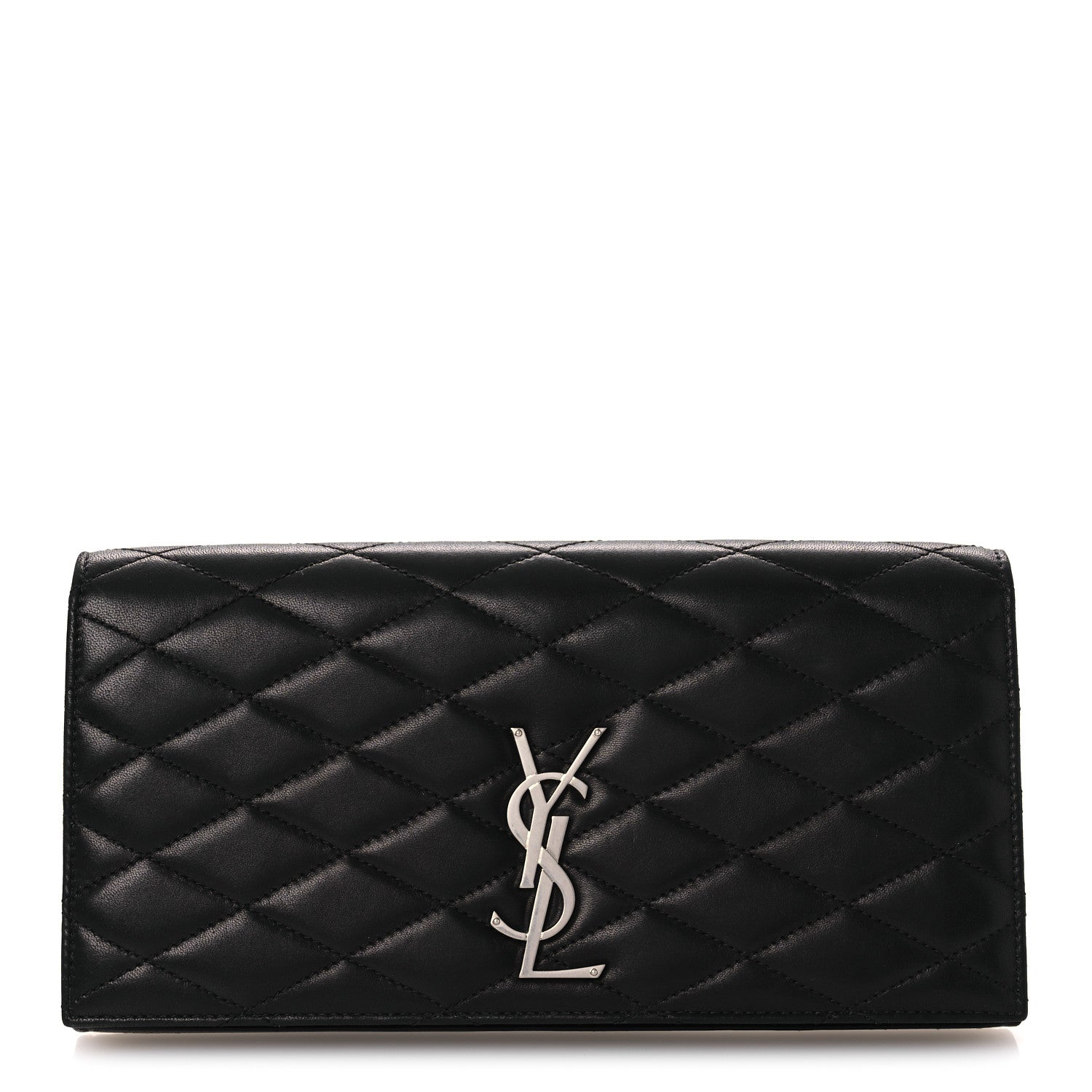 Saint Laurent Lambskin Quilted Kate Clutch Black 1 of 11