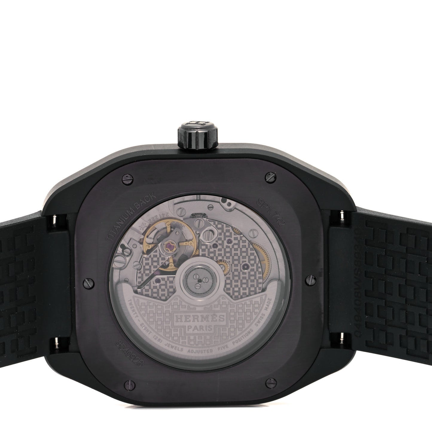 Graphene Nickel Rubber 39mm H08 Automatic Watch Noir