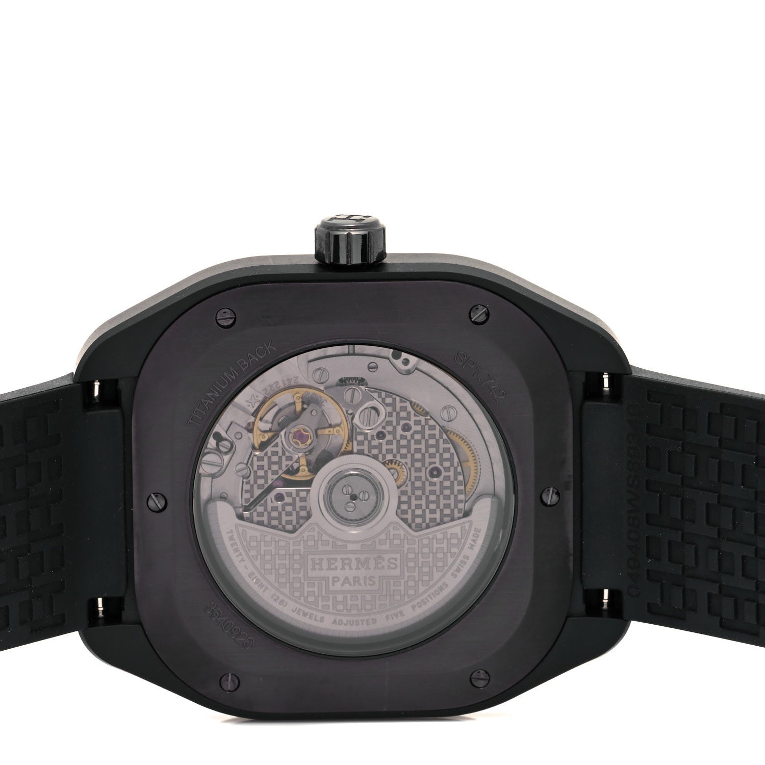 Hermes Graphene Nickel Rubber 39mm H08 Automatic Watch Noir 4 of 5