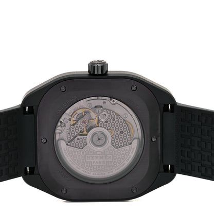 Hermes Graphene Nickel Rubber 39mm H08 Automatic Watch Noir 4 of 5