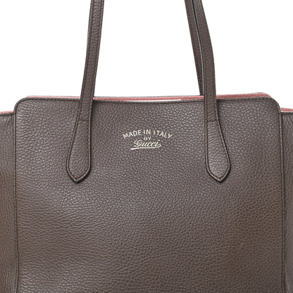 Gucci Dollar Calfskin Small Swing Tote Grey Field Soft Pink 7 of 14