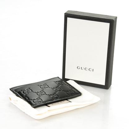 Gucci Guccissima Card Holder Black 4 of 6