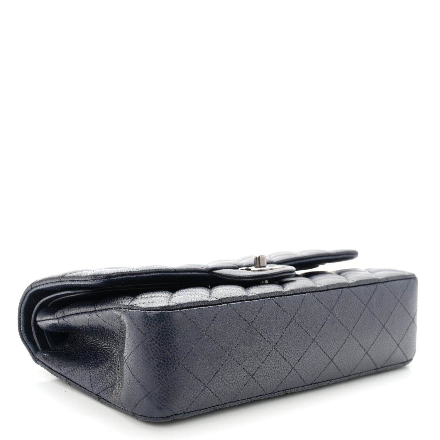 Chanel Caviar Quilted Medium Double Flap Navy 4 of 10