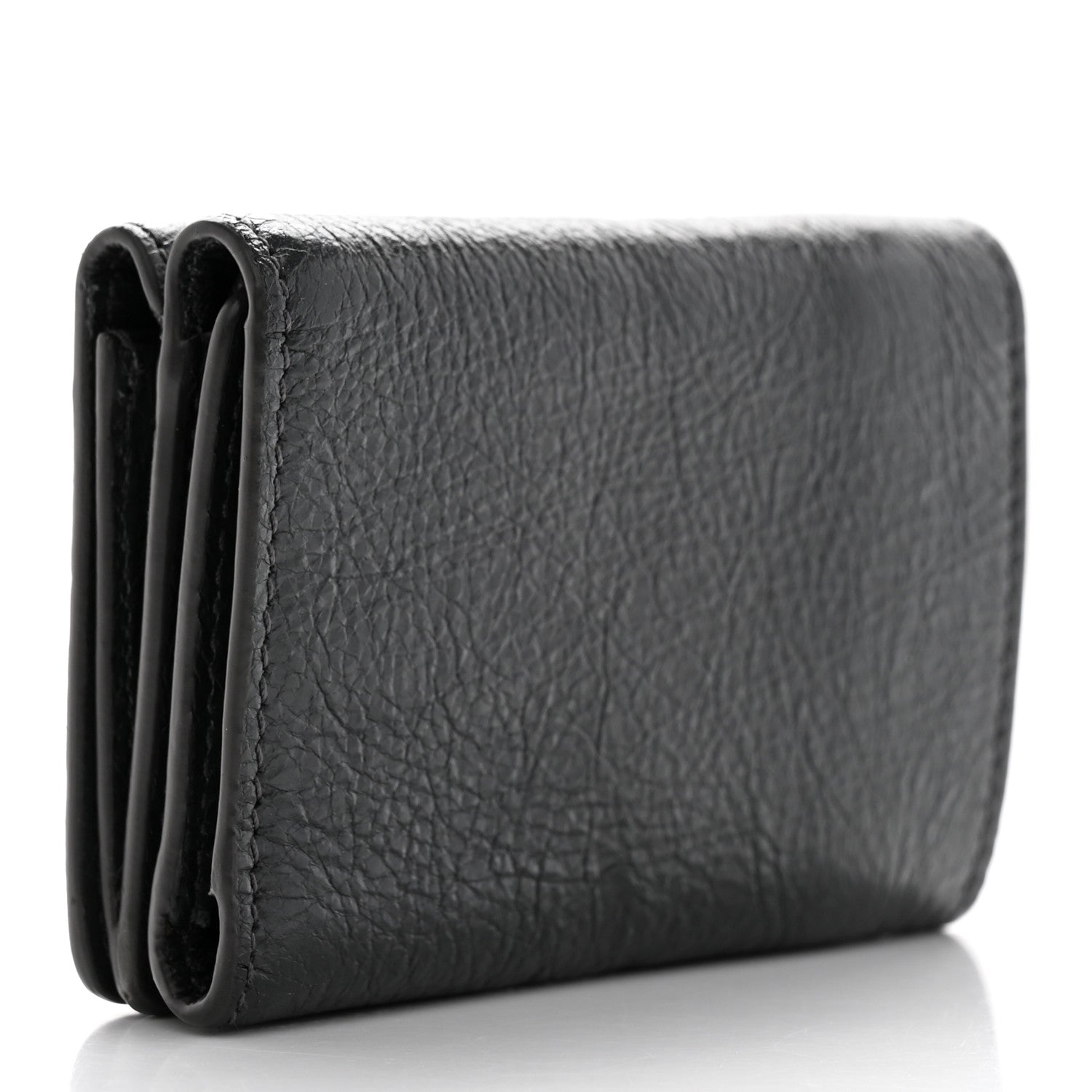 Balenciaga Agneau Classic Silver Hardware Mini Wallet Gris Fossile 3 of 11