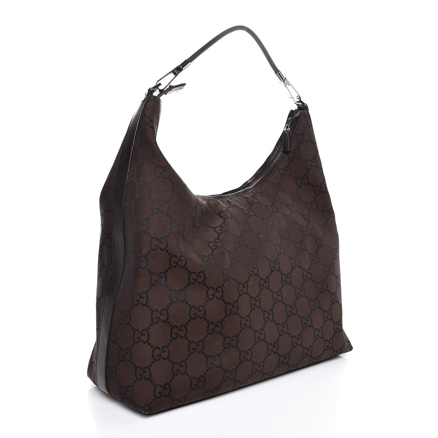 Nylon Monogram Hobo Dark Brown