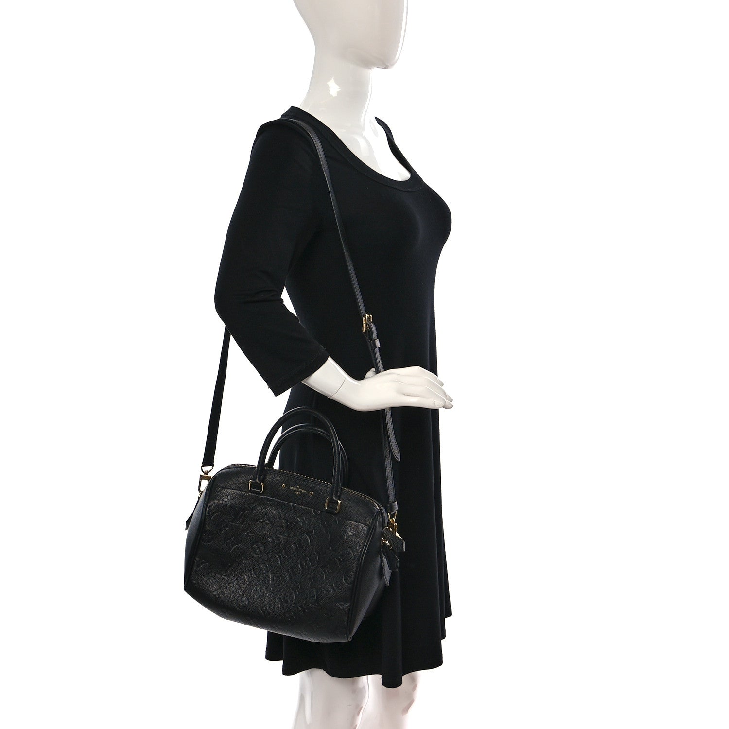 Louis Vuitton Empreinte Speedy Bandouliere 25 NM Black 2 of 9