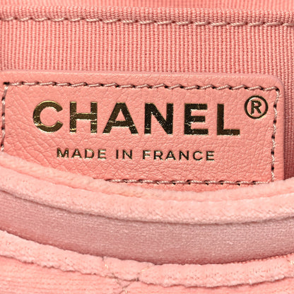 Chanel Velour Quilted Mini Double Frame Flap Rose 9 of 17