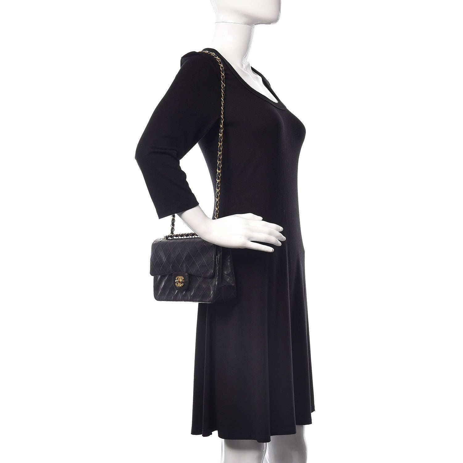 Chanel Lambskin Quilted Small Double Flap Black 3 of 13