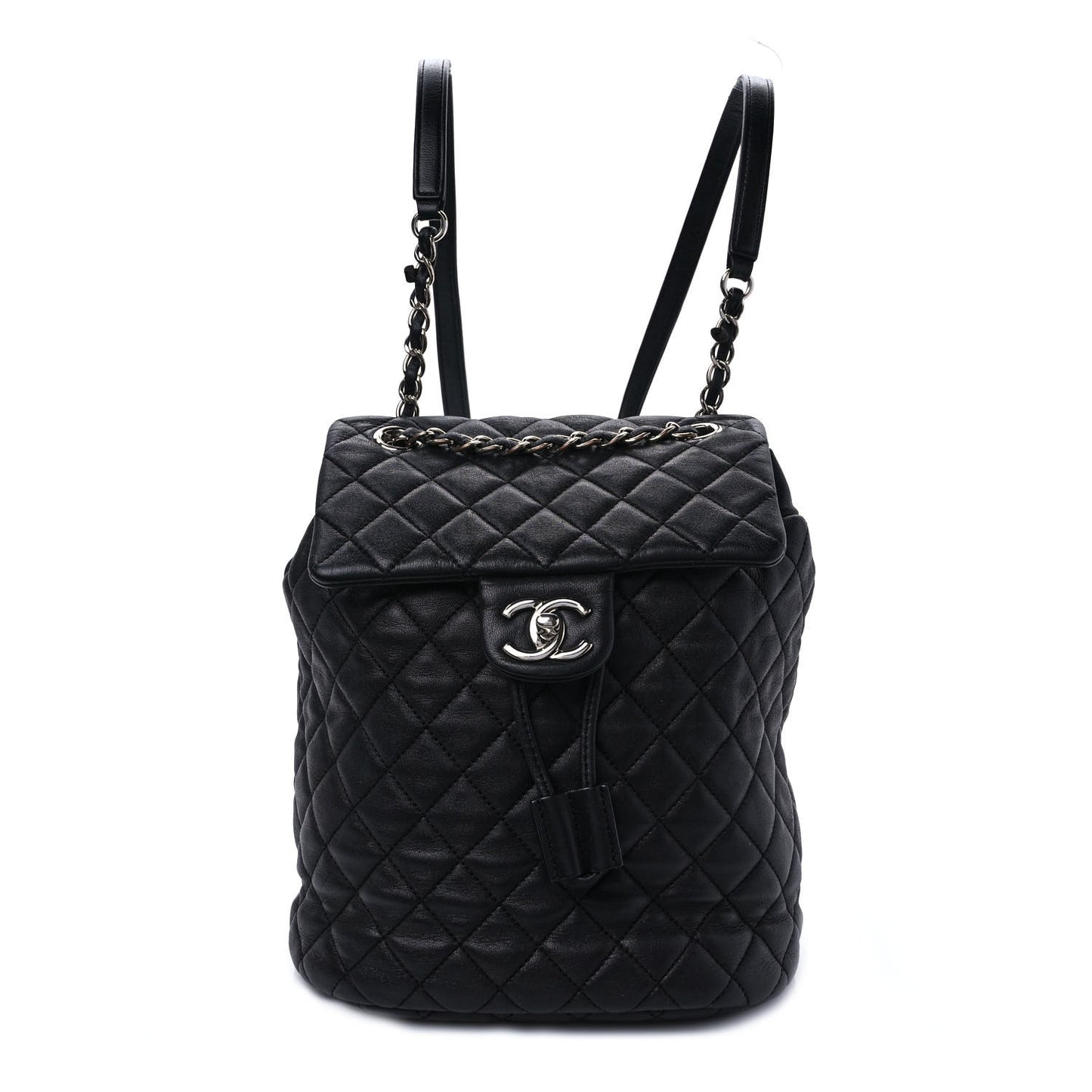 Lambskin Quilted Small Urban Spirit Backpack Black