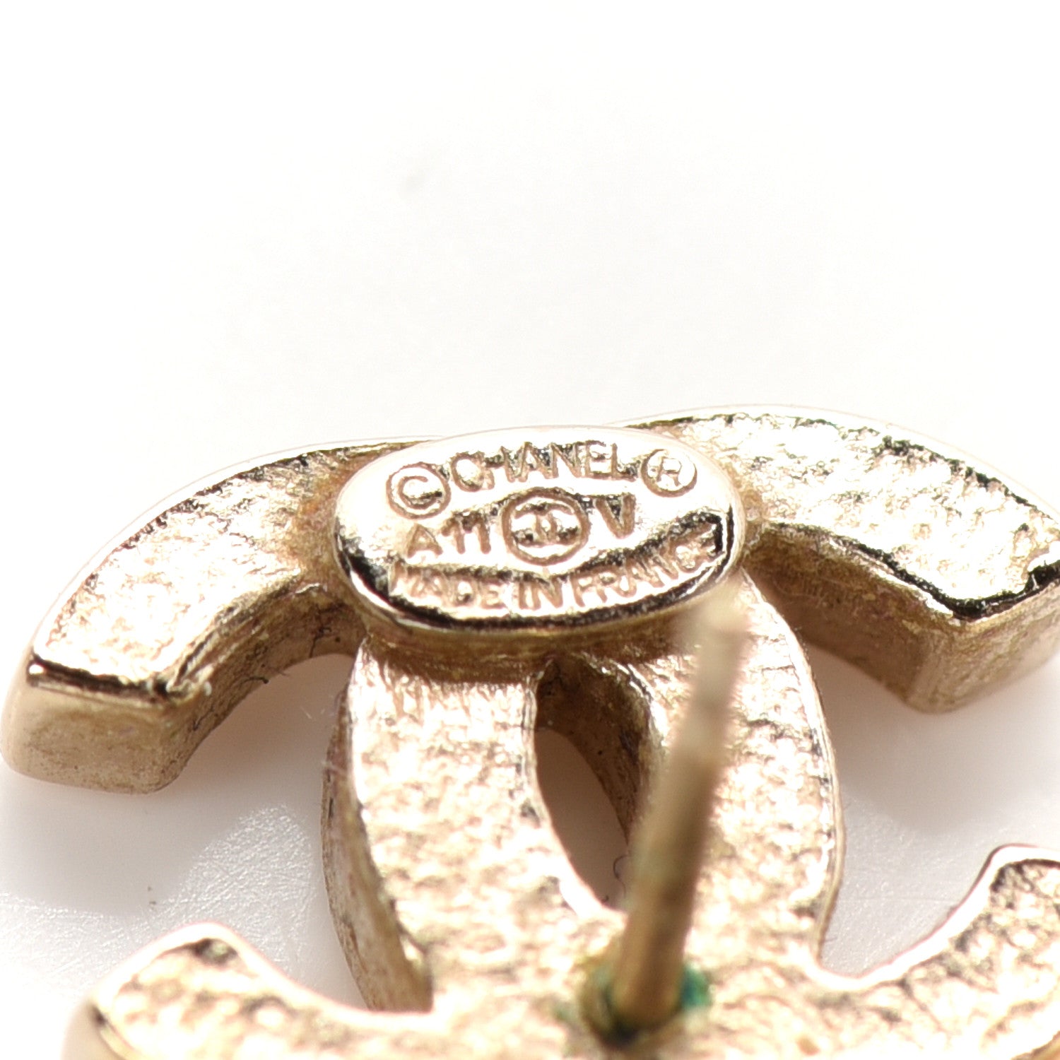 Chanel Pearl CC Drop Earrings Silver 4 of 4