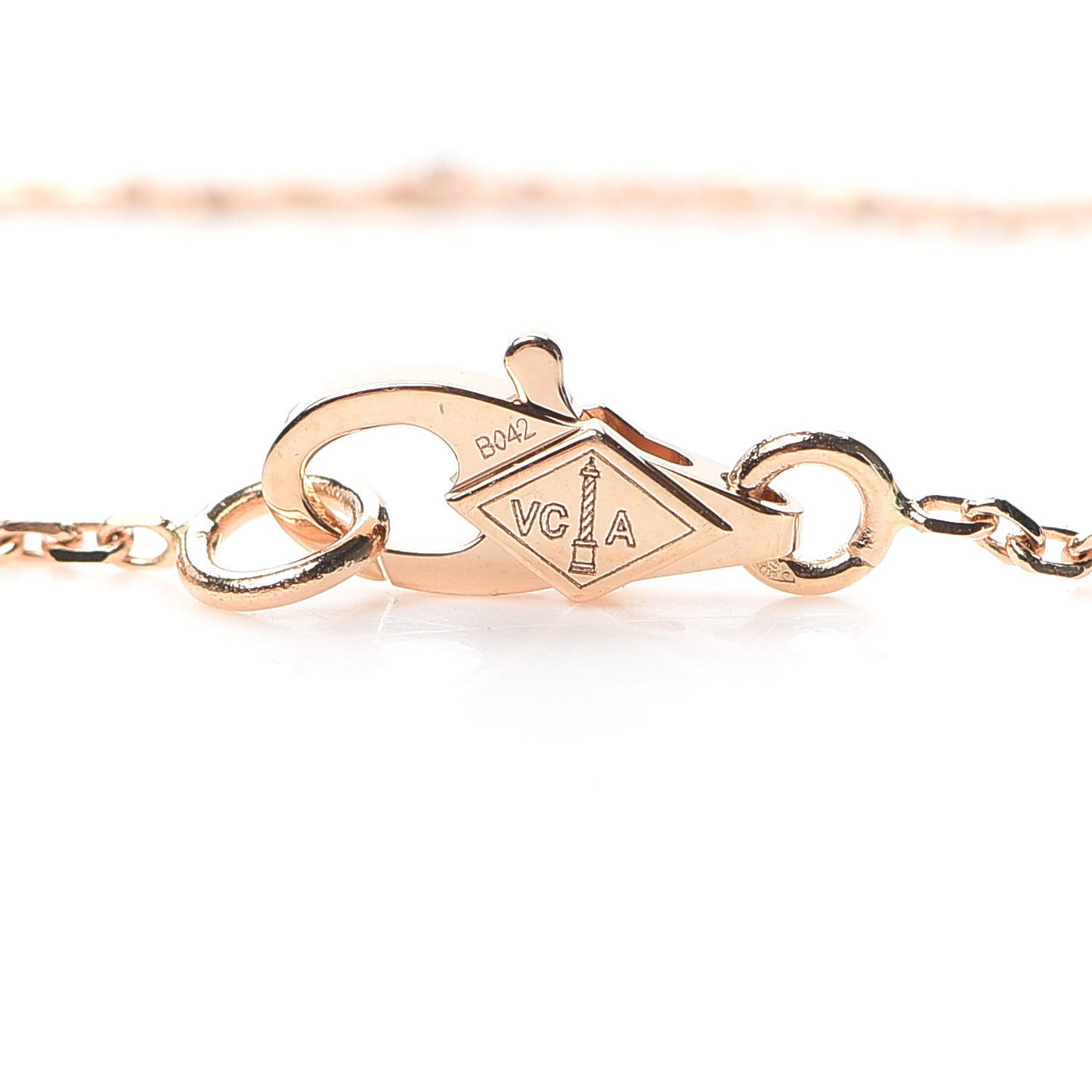 18K Rose Gold Carnelian Sweet Alhambra Bracelet
