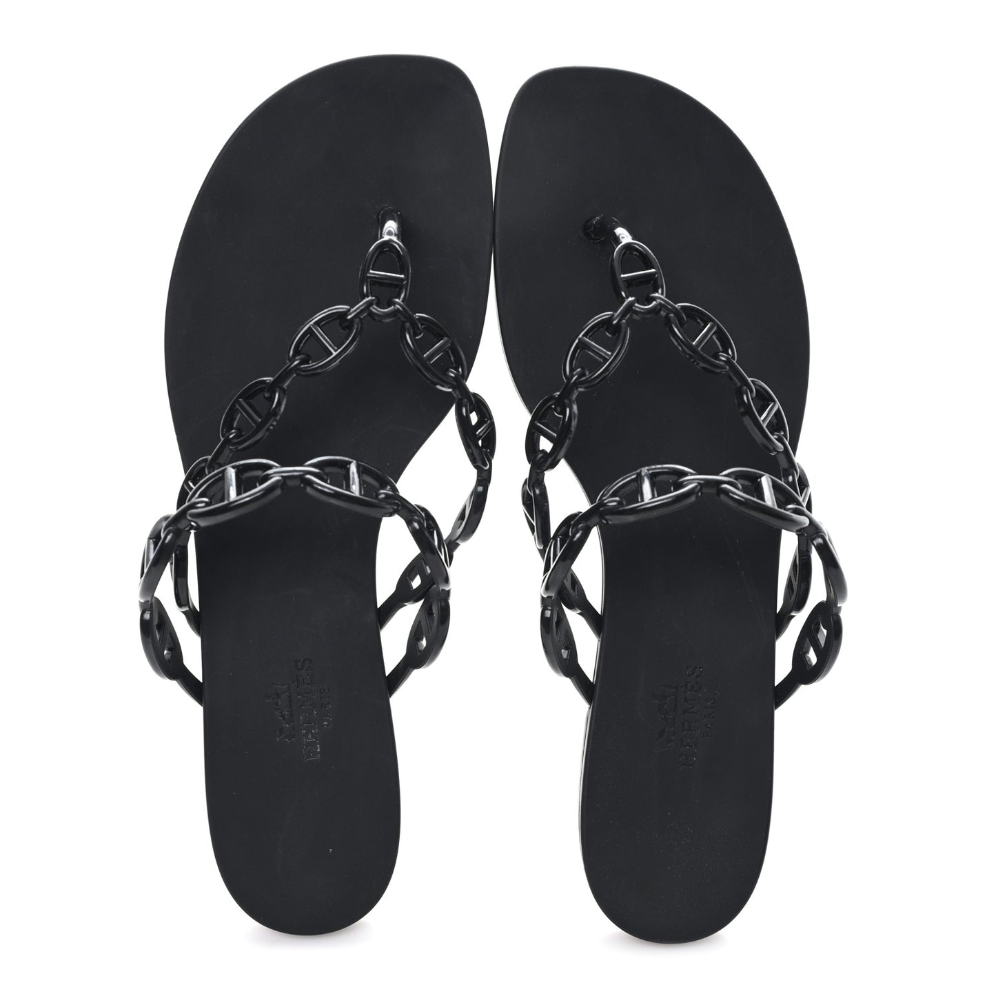Rubber Chaine d'Ancre Island Sandals 39 Black