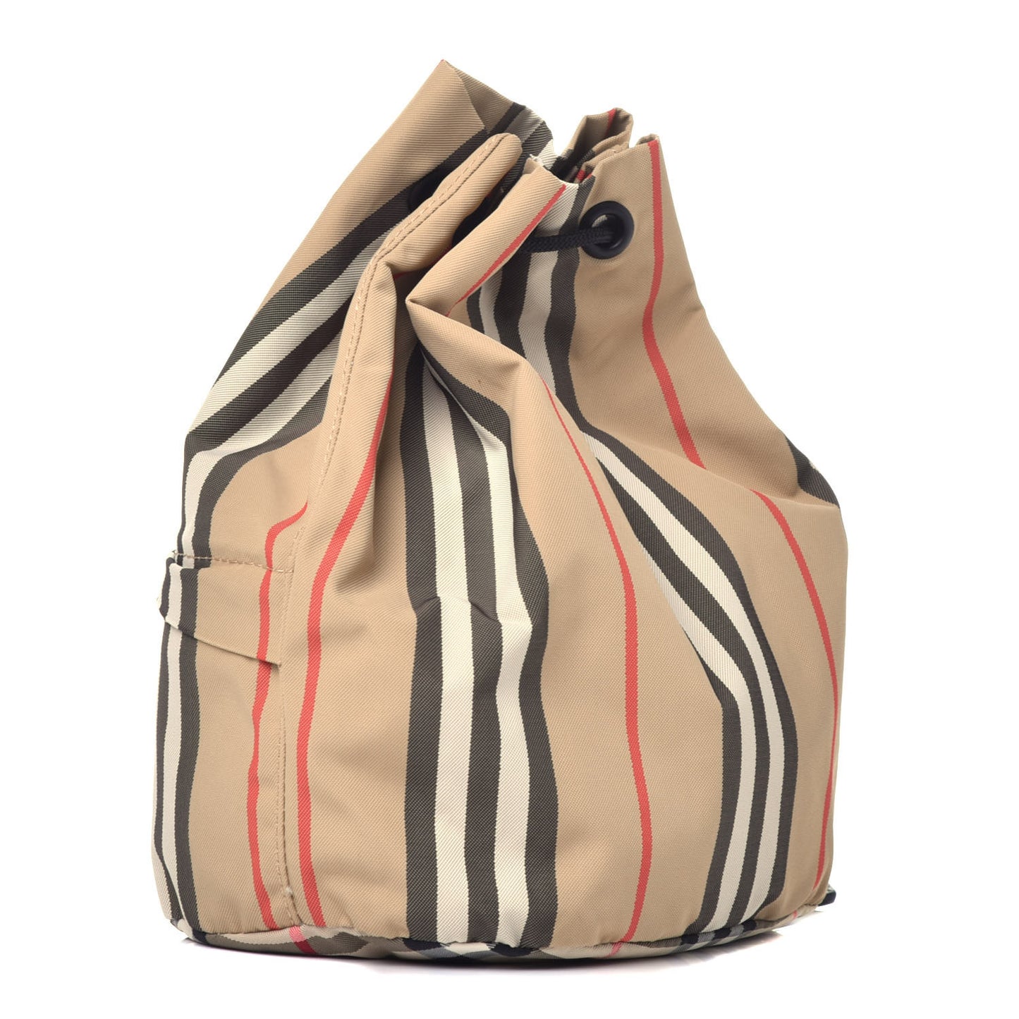 Econyl Icon Stripe Phoebe Drawcord Pouch Archive Beige