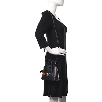 Balenciaga Calfskin I Love Techno XXS Ville Top Handle Bag Black Multicolor 2 of 9