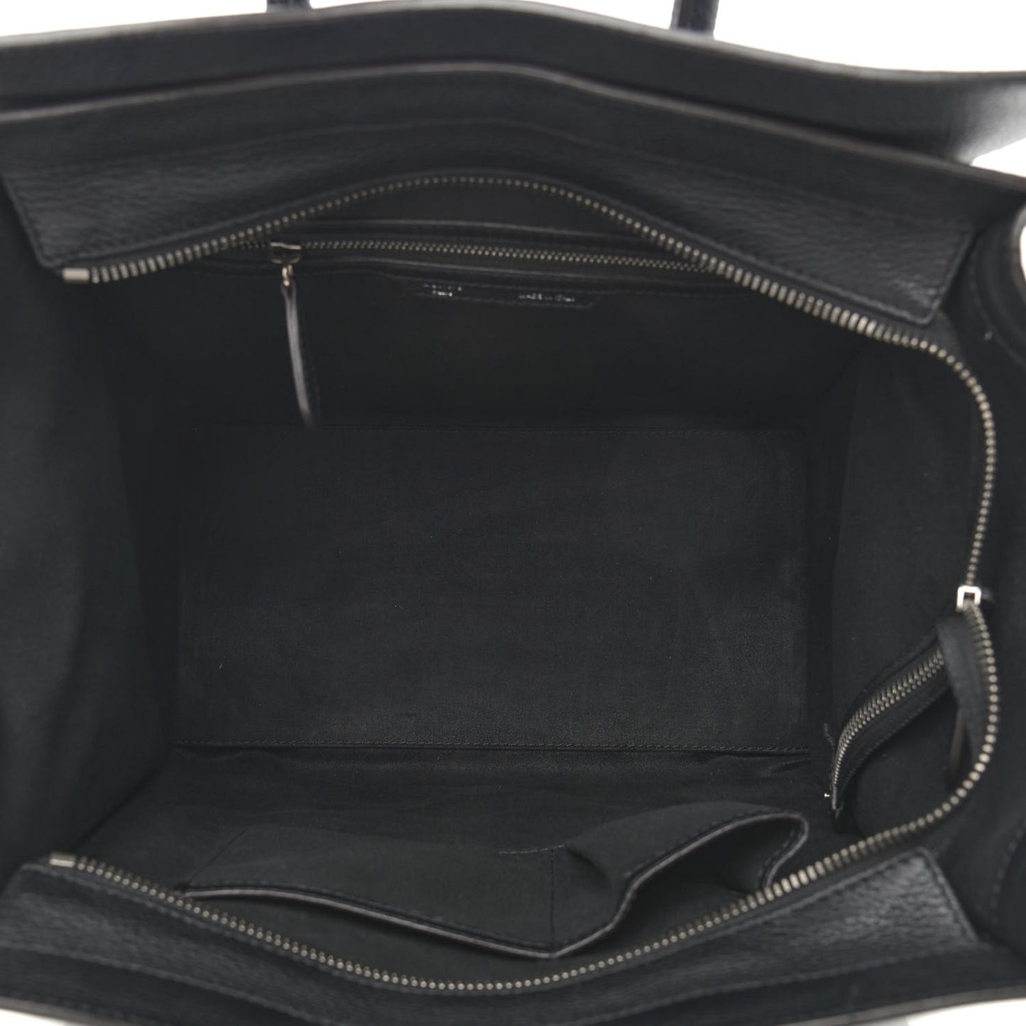Drummed Calfskin Mini Luggage Black
