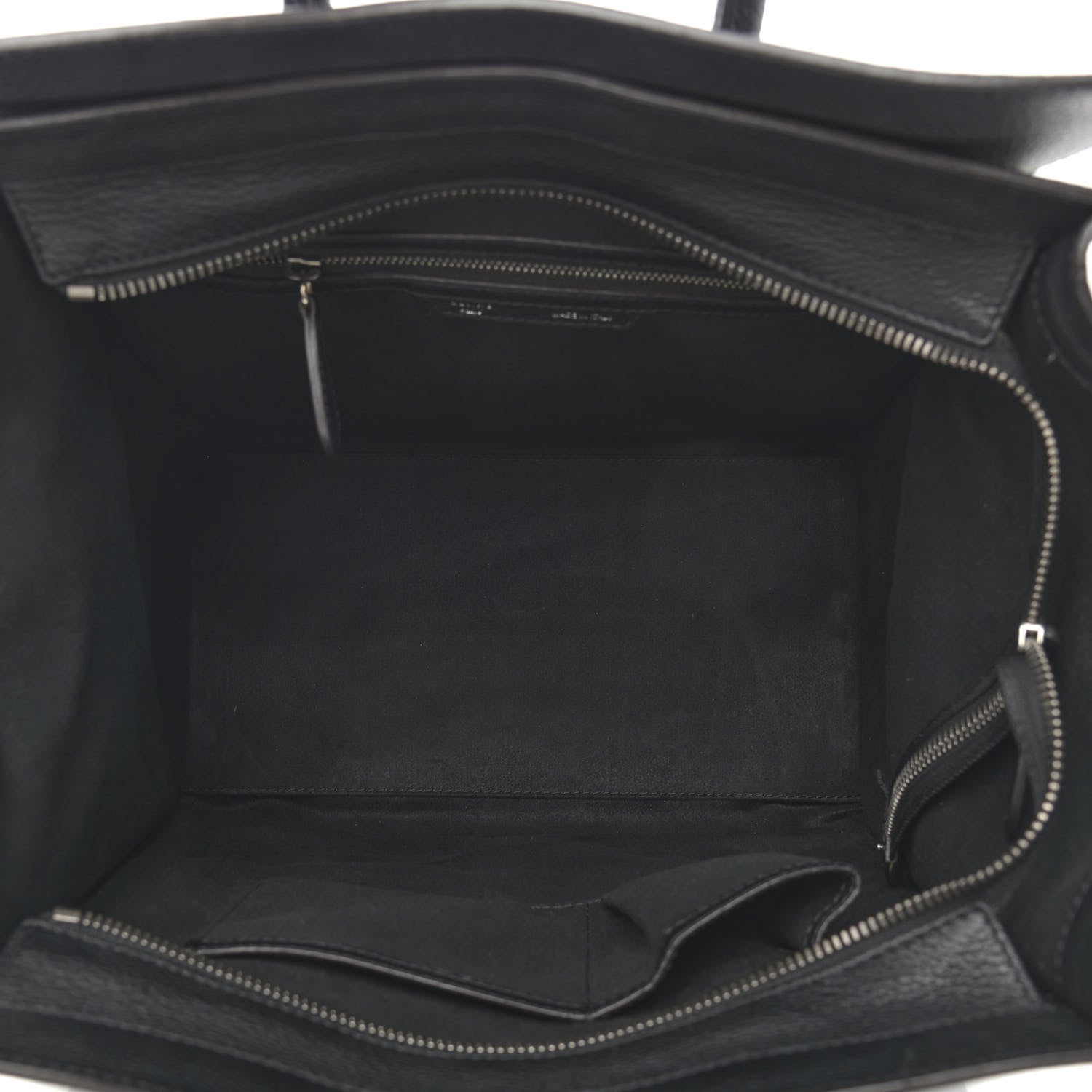 Celine Drummed Calfskin Mini Luggage Black 5 of 14
