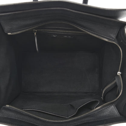 Celine Drummed Calfskin Mini Luggage Black 5 of 14