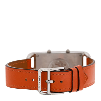 Hermes Stainless Steel Swift 25mm Cape Cod Double Tour Deux Zones Quartz Watch Orange 3 of 4