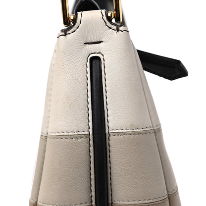 Fendi Vitello Seta Goatskin Suede Rainbow Inlay Small Fendigraphy Hobo Bag Grigio Multicolor Ebano 14 of 15