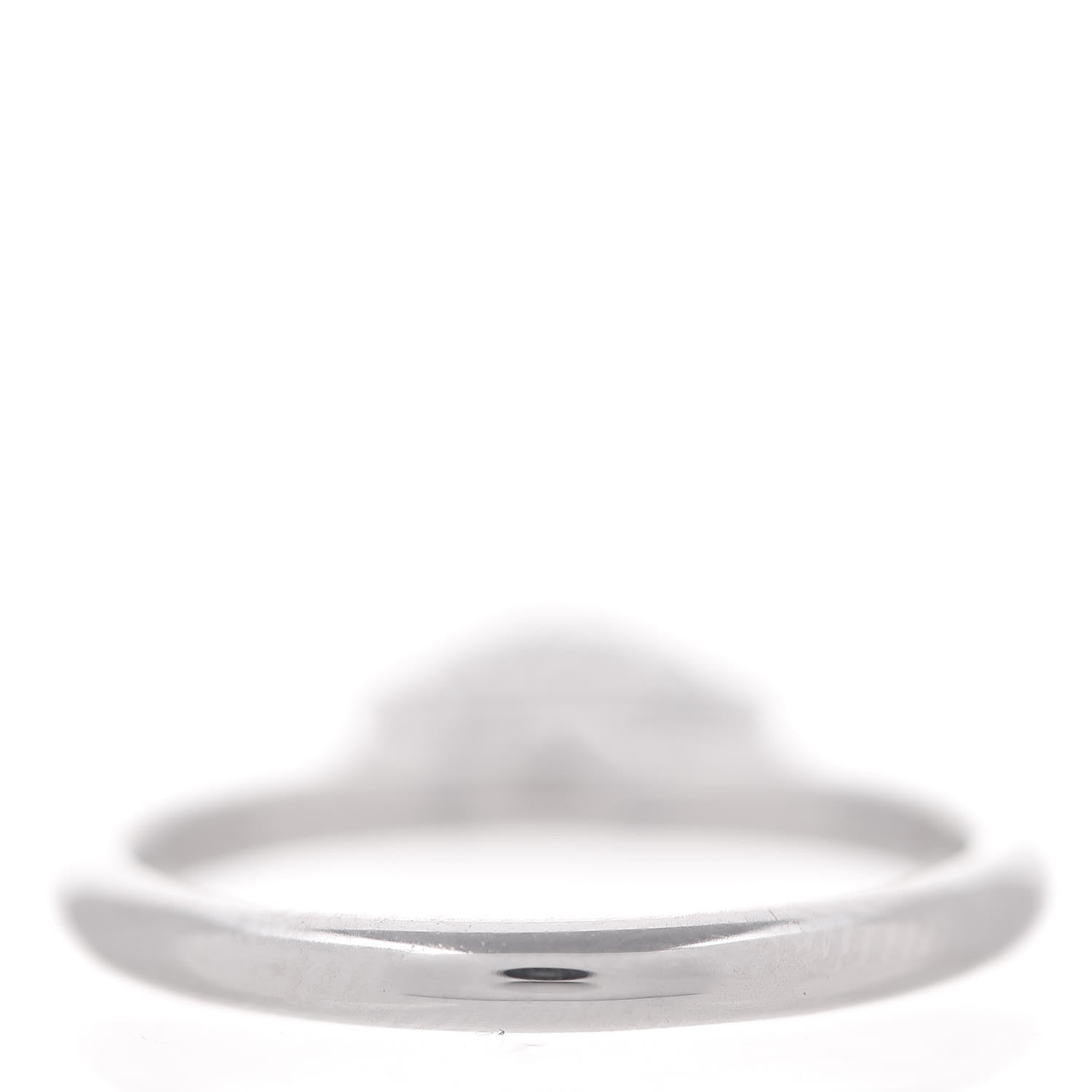 Tiffany 18K White Gold Diamond Heart Swing Dangle Ring 47.5 4.25 3 of 5