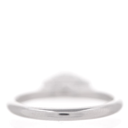 Tiffany 18K White Gold Diamond Heart Swing Dangle Ring 47.5 4.25 3 of 5