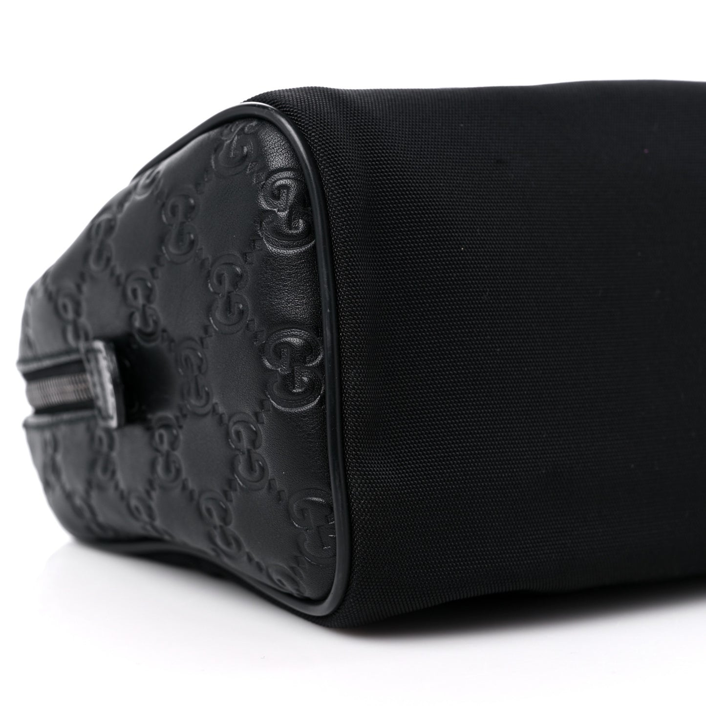 Nylon Guccissima Zip Top Pouch Black