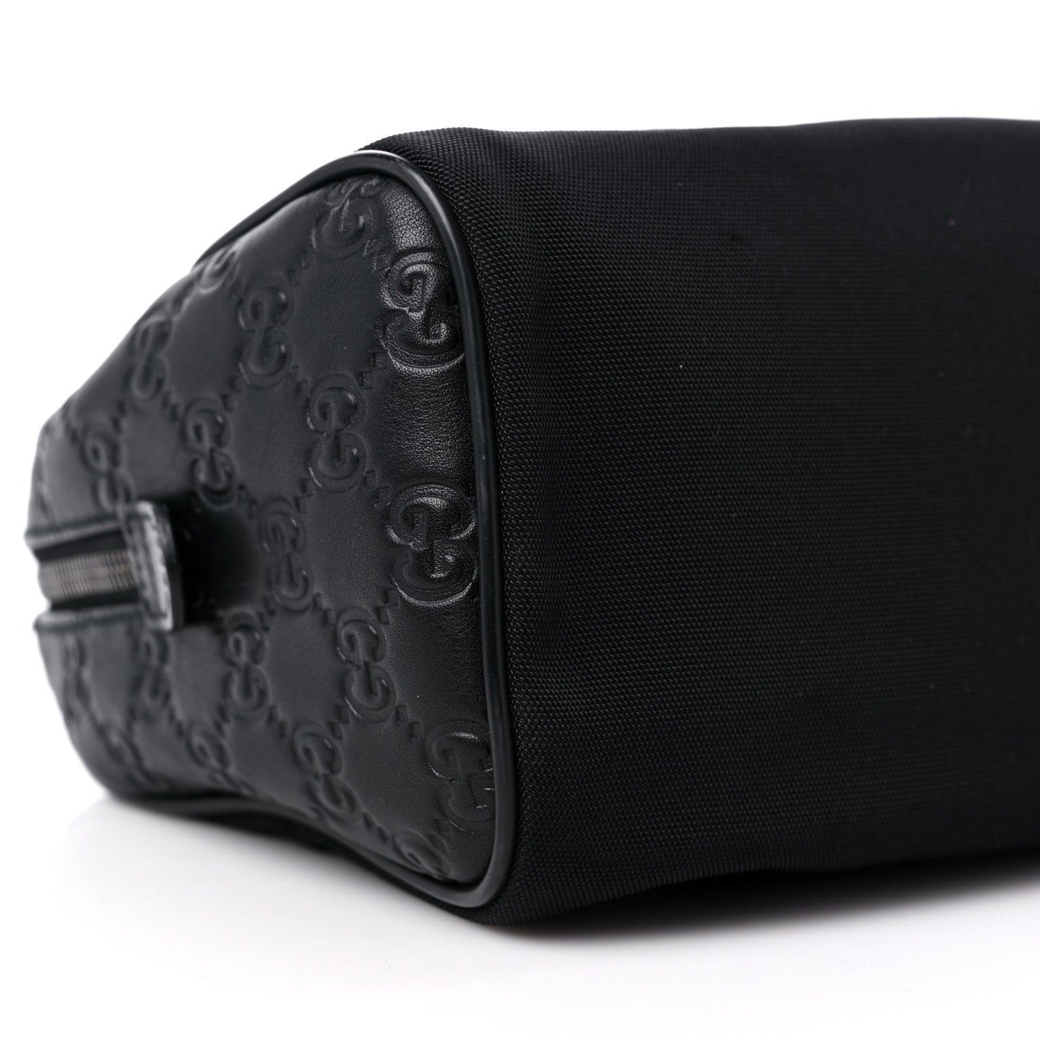 Gucci Nylon Guccissima Zip Top Pouch Black 8 of 12