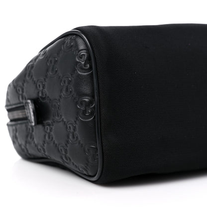 Gucci Nylon Guccissima Zip Top Pouch Black 8 of 12