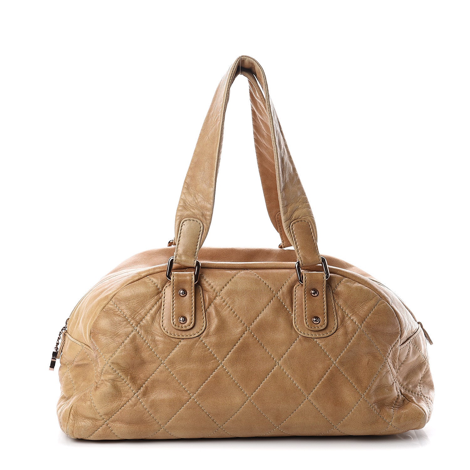 Chanel Lambskin Cloudy Bundle Bowler Beige 1 of 8
