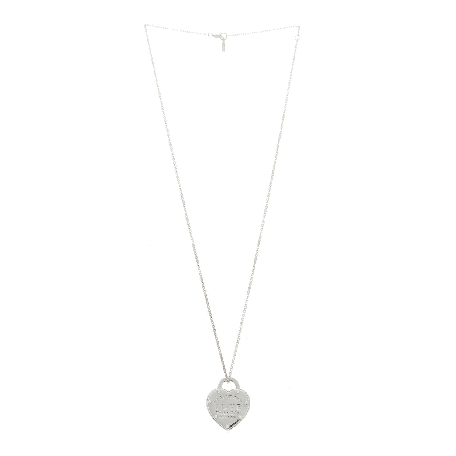 Tiffany Sterling Silver Return To Tiffany Love Pendant Necklace 3 of 6