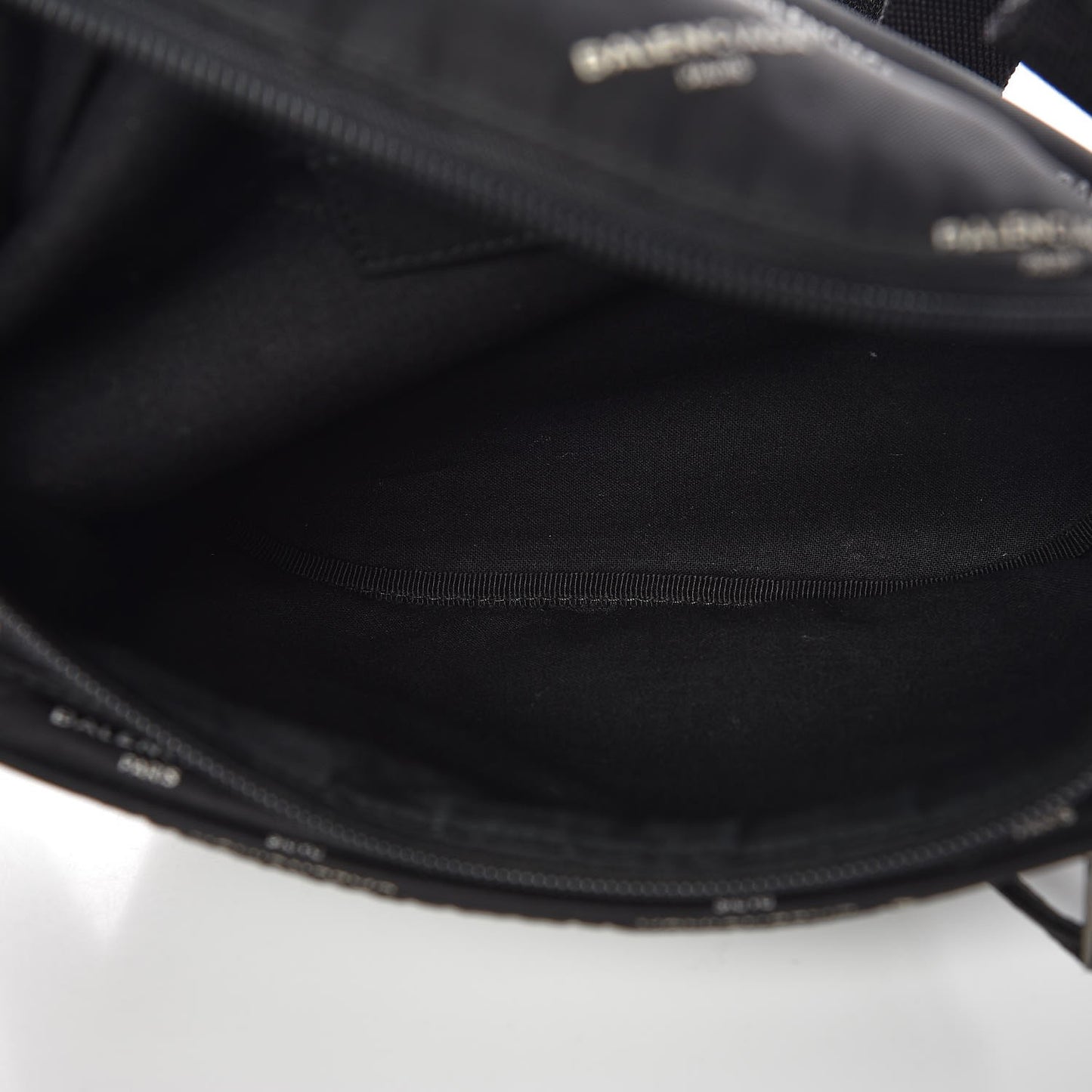 Twill Nylon Allover Logo Explorer Beltpack Black White