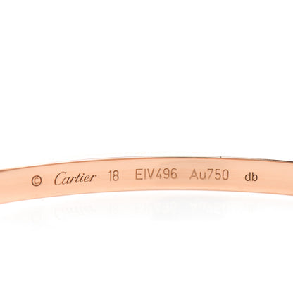 Cartier 18K Pink Gold Small LOVE Bracelet 18 4 of 4